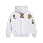 DOT CAMO LETTER HOODIE GREY