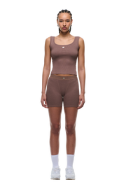 WMNS RIBBED TANKTOP SANDSTONE
