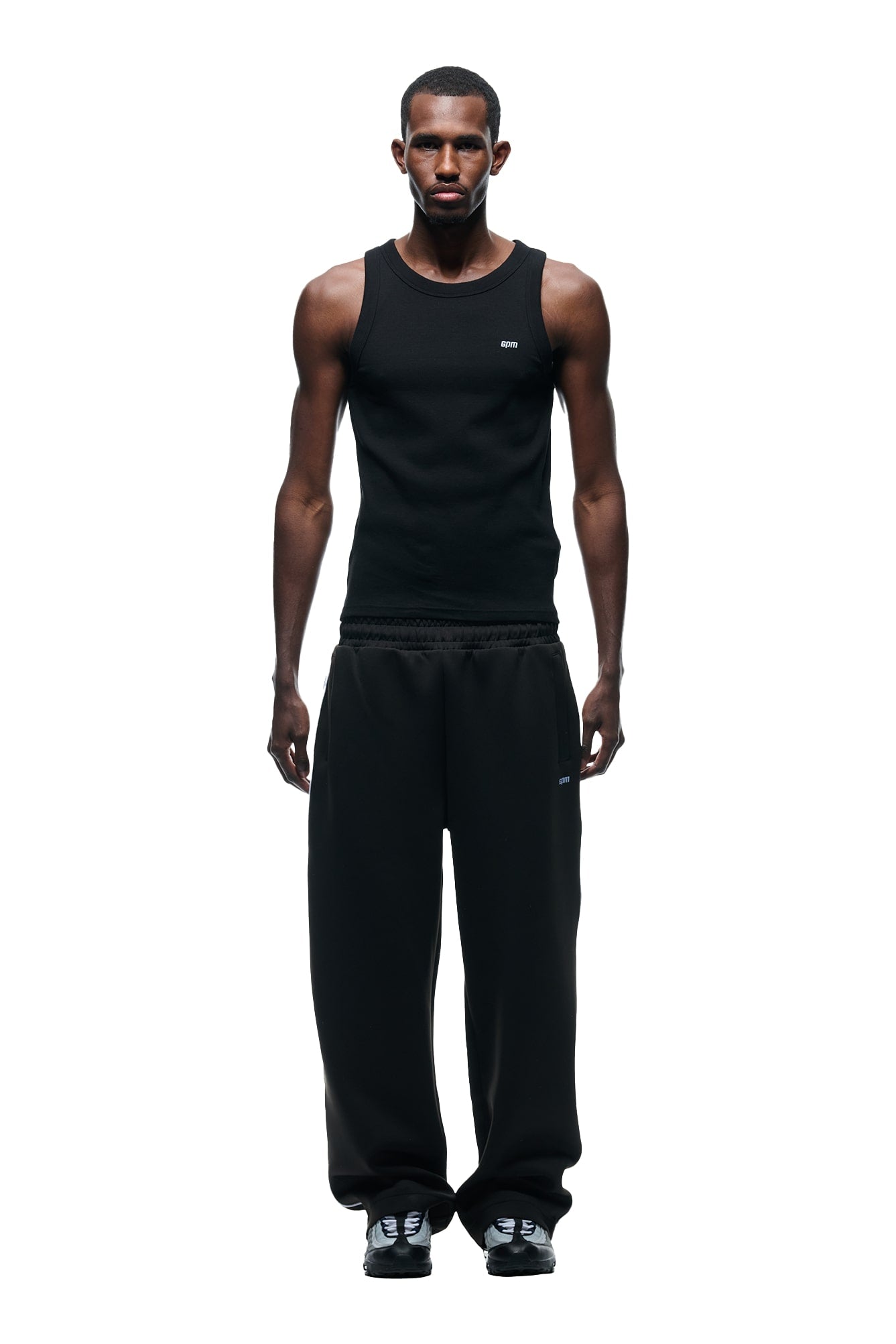 NEOPRENE TRACK PANTS BLACK