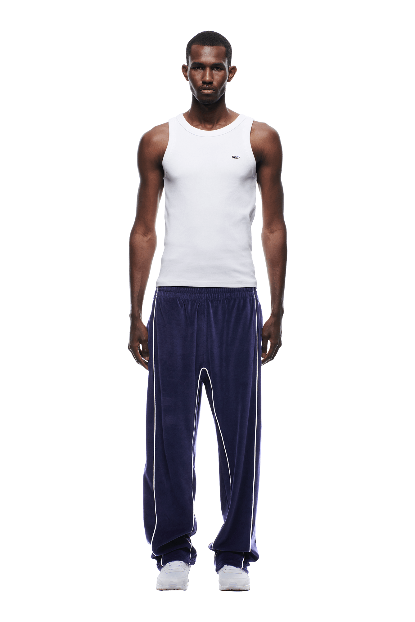 VELOURS TRACK PANT ORBIT BLUE