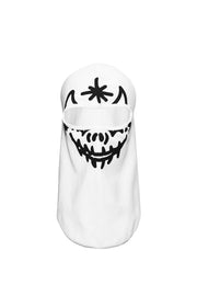 F&F SKI MASK DEMON BALACLAVA WHITE