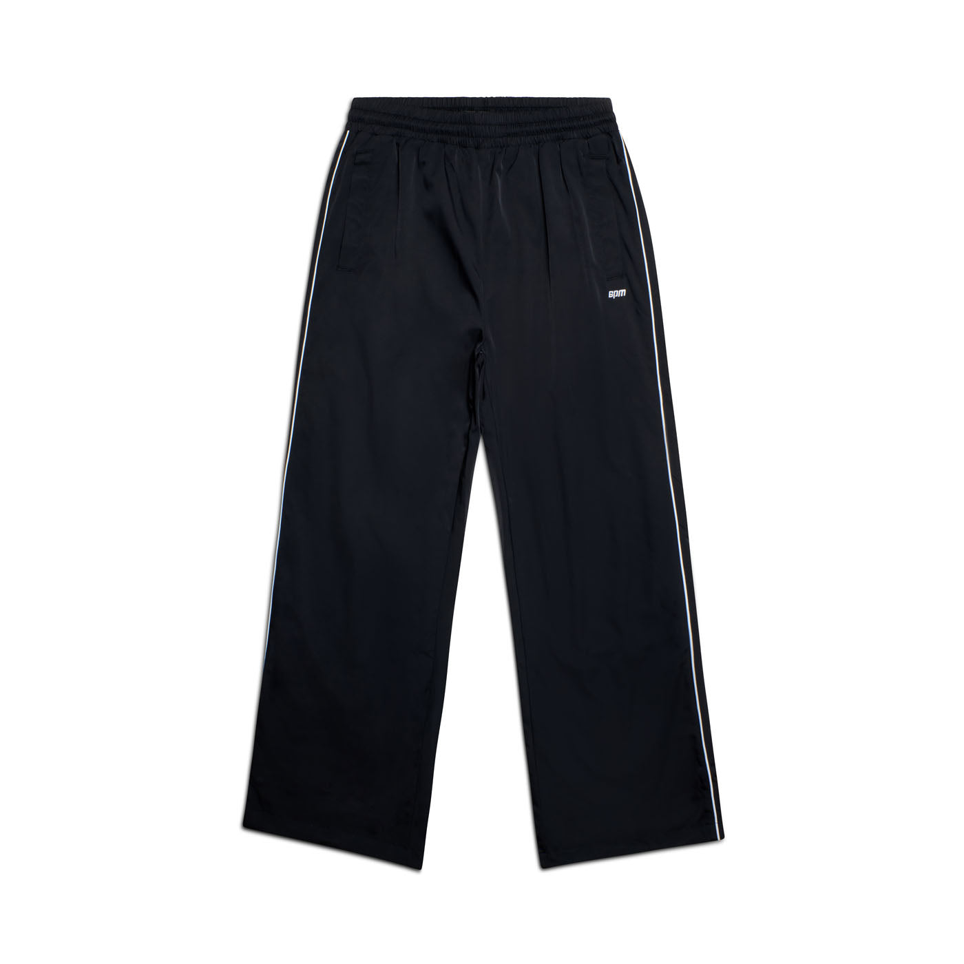 6PM+ NYLON PANTS OPEN LEG BLACK