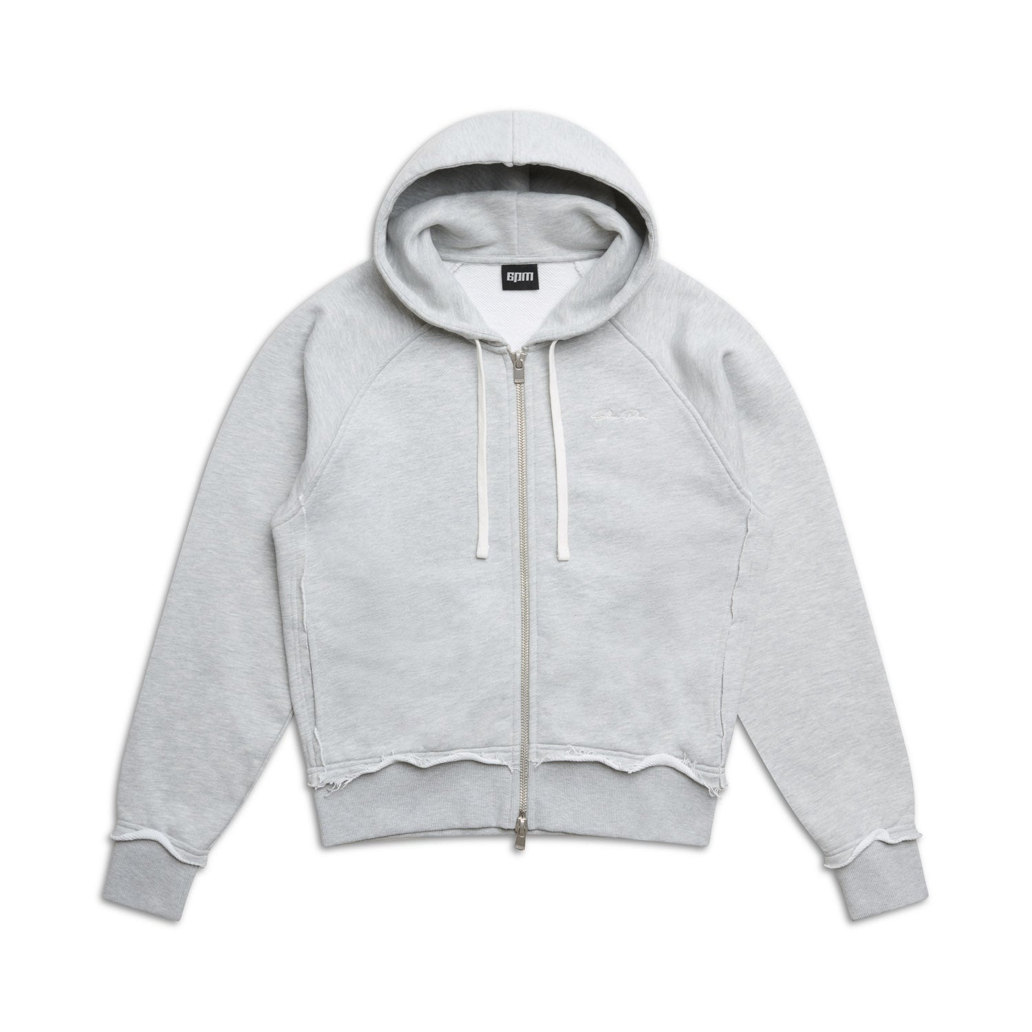 OPEN EDGE ZIP HOODIE GREY MELANGE
