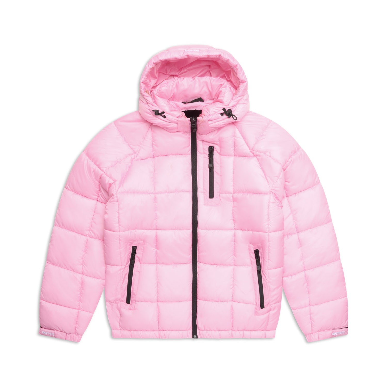 LIGHT PUFFER JACKET RECTANGLES PINK