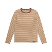 STRIPED RIBBED LS DARK HAZELNUT