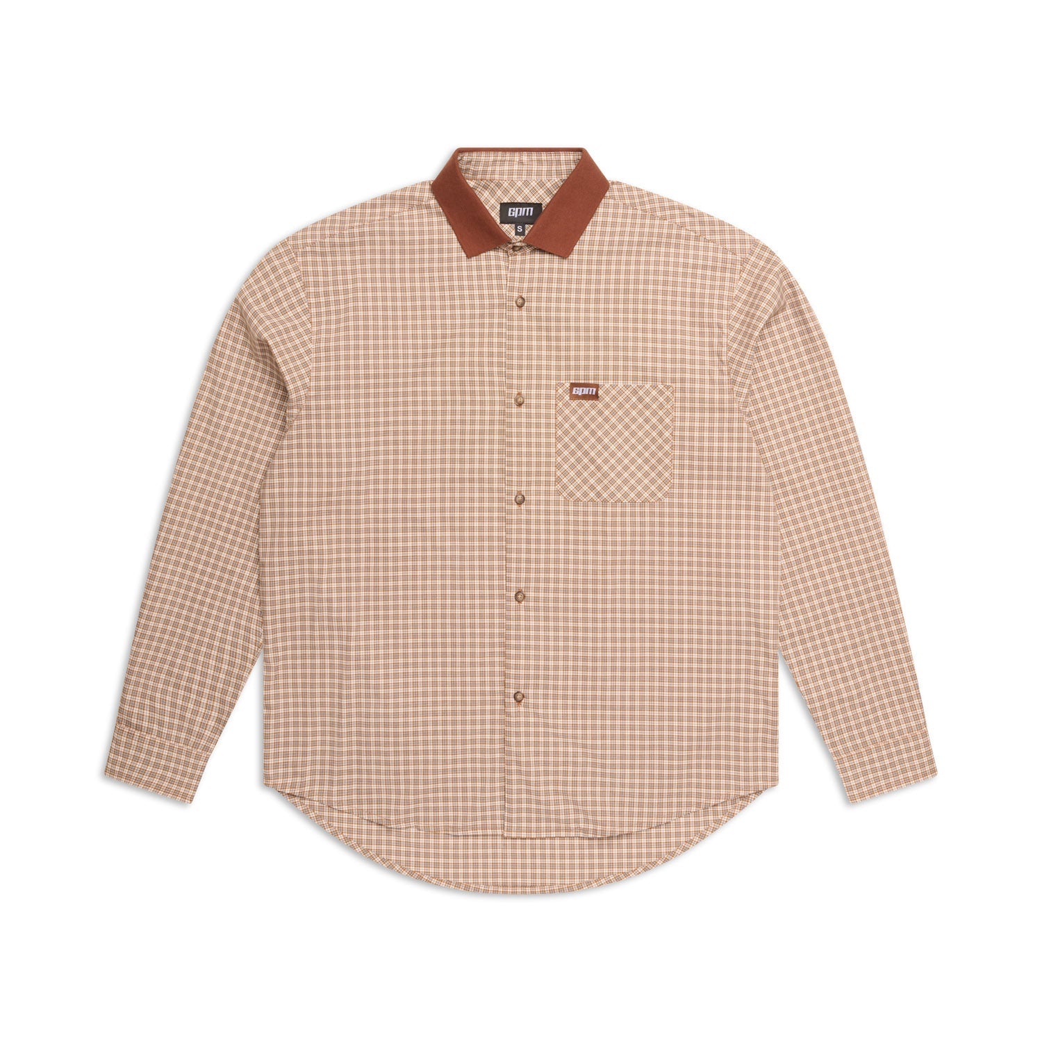 POLO COLLAR SHIRT COCOA BROWN