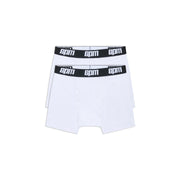 BOXER SHORTS WHITE/BLACK (2-PACK)