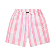 STRIPED SWIM SHORTS WHITE/PINK