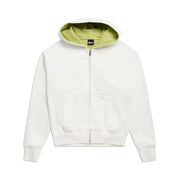 WAFFLE LINED ZIP HOODIE COCONUT WHITE