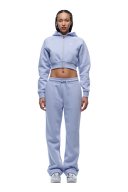 WMNS CROPPED ZIP HOODIE SOFT VIOLET