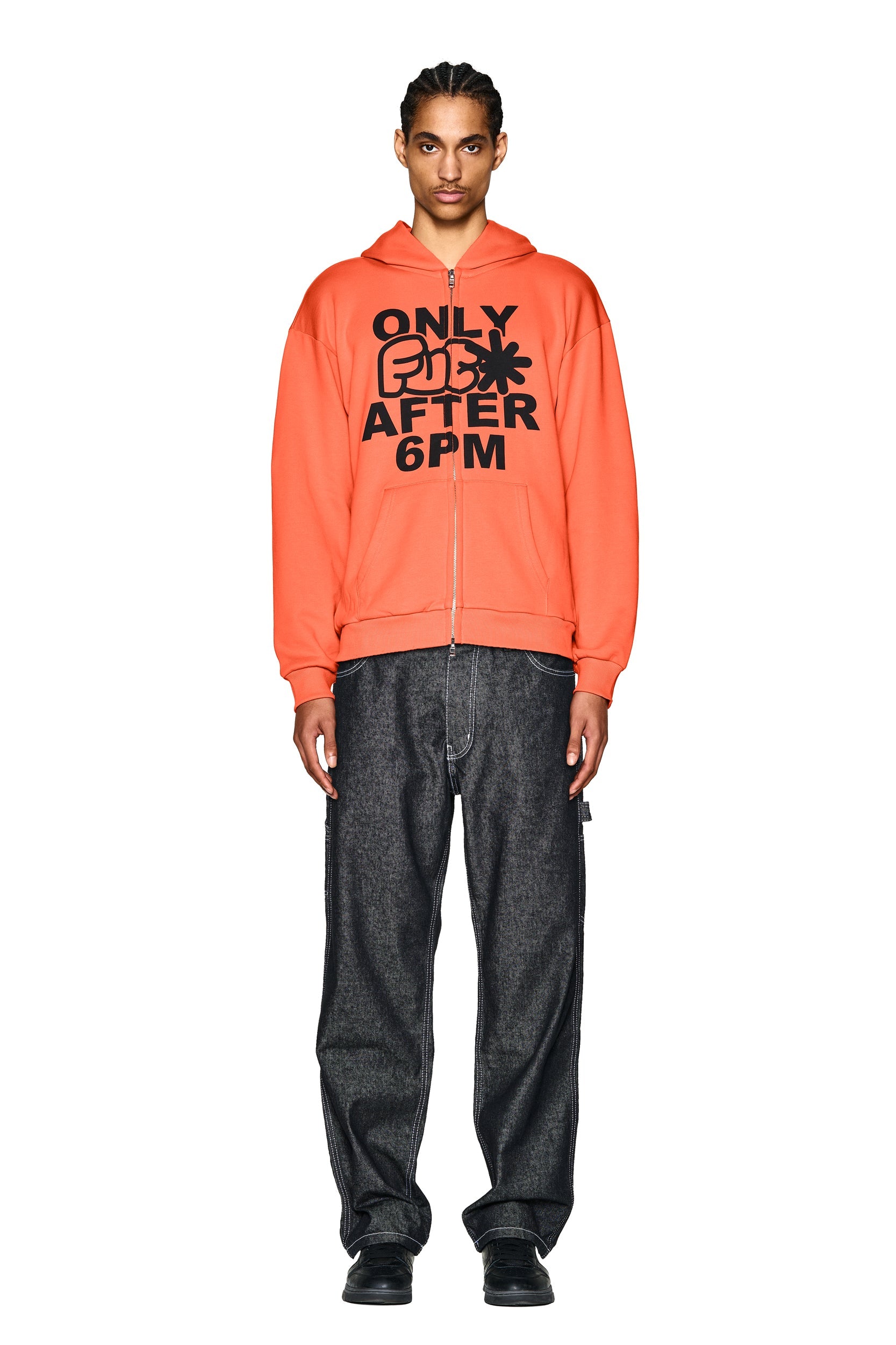 F&F ZIP HOODIE ORANGE