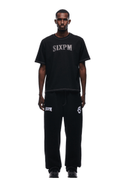 RHINESTONE LOGO T-SHIRT BLACK